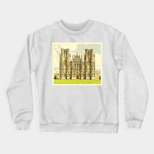 Wells Cathedral Watercolour Crewneck Sweatshirt